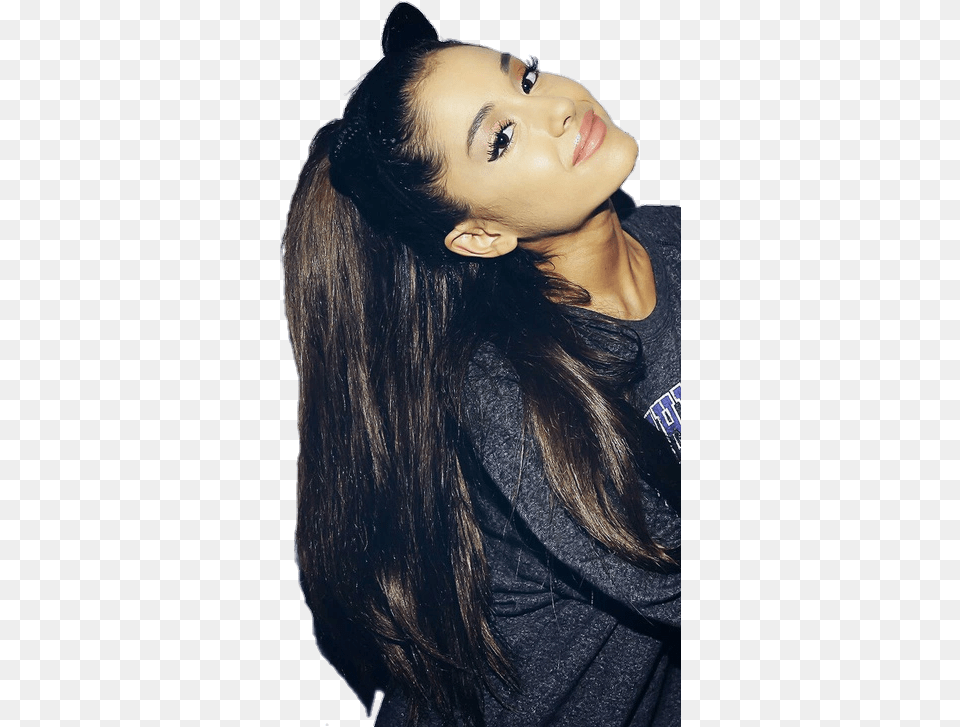Ariana Grande Cat Ears, Face, Head, Person, Adult Png