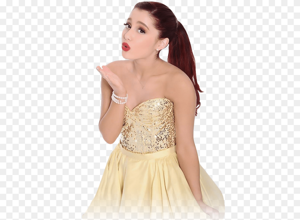 Ariana Grande Cat Valentine Victorious Dress Celebrity Famous Celebrity Background, Formal Wear, Clothing, Evening Dress, Fashion Free Transparent Png