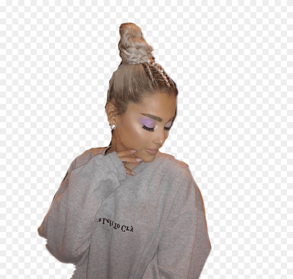 Ariana Grande Clipart Moon Ariana Grande Transparent White Hair, Person, Face, Head, Photography Png Image