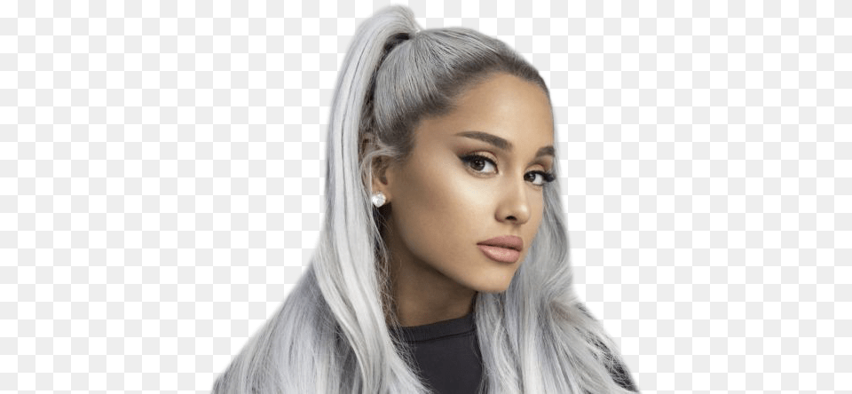 Ariana Grande Download Ariana Grande Silver Hair, Head, Portrait, Face, Photography Png Image