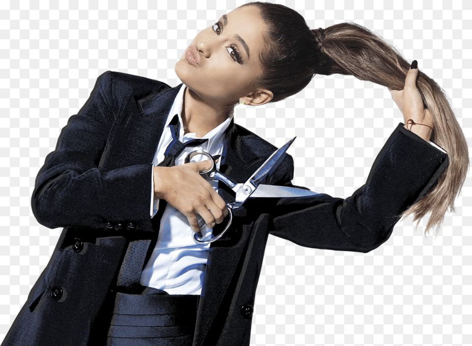 Ariana Grande Hair Clip Arts Ariana Grande Cut Off Hair, Jacket, Suit, Blazer, Clothing Png