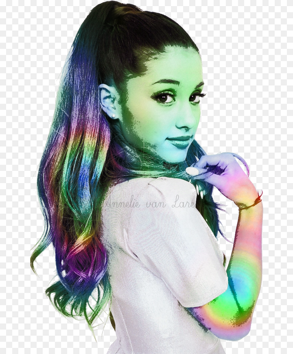 Ariana Grande Multi Color Edit Ariana Grande Clear Background, Woman, Adult, Face, Female Free Png Download
