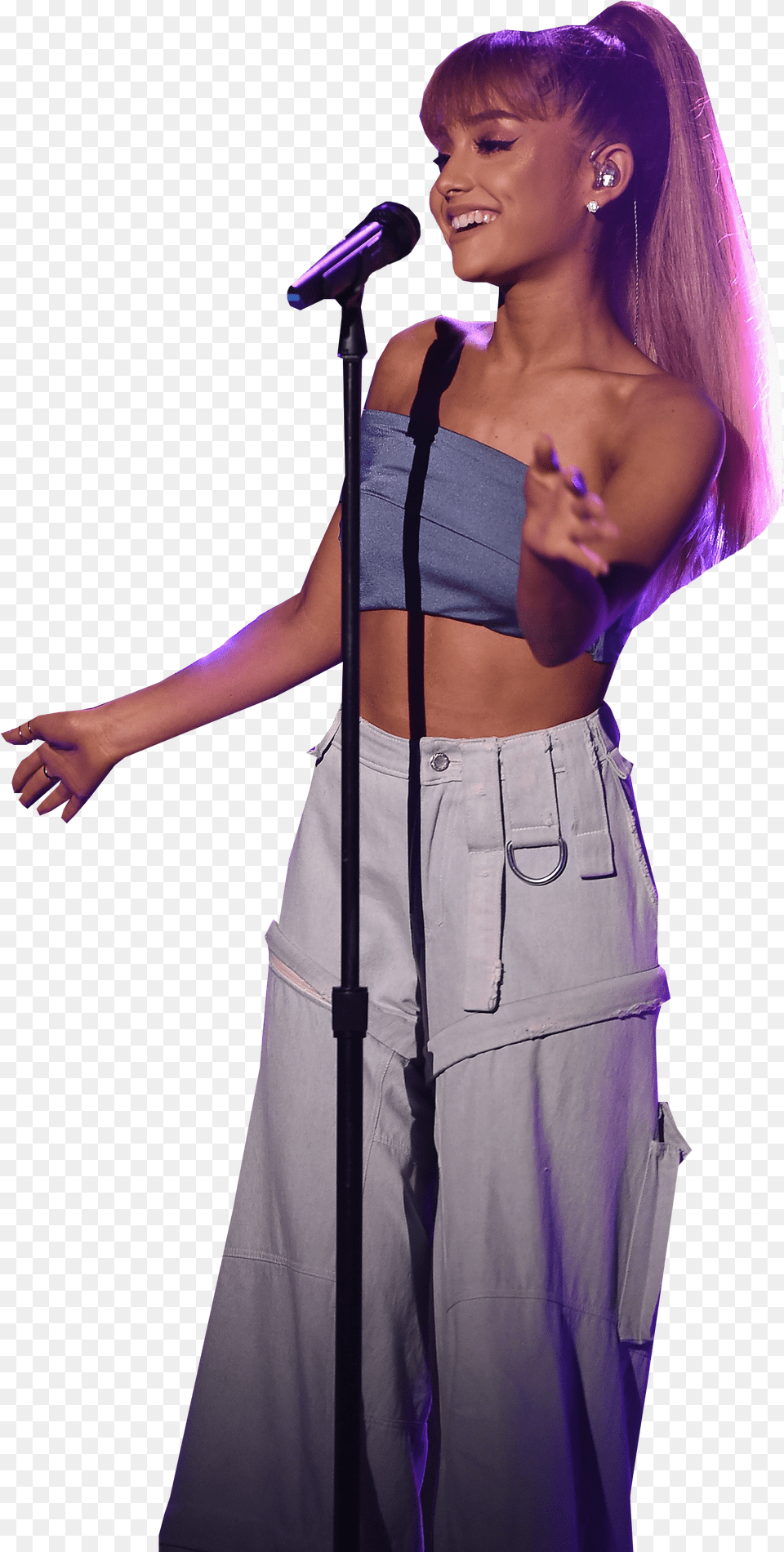 Ariana Grande On Stage Image Ariana Grande, Finger, Body Part, Solo Performance, Person Free Transparent Png