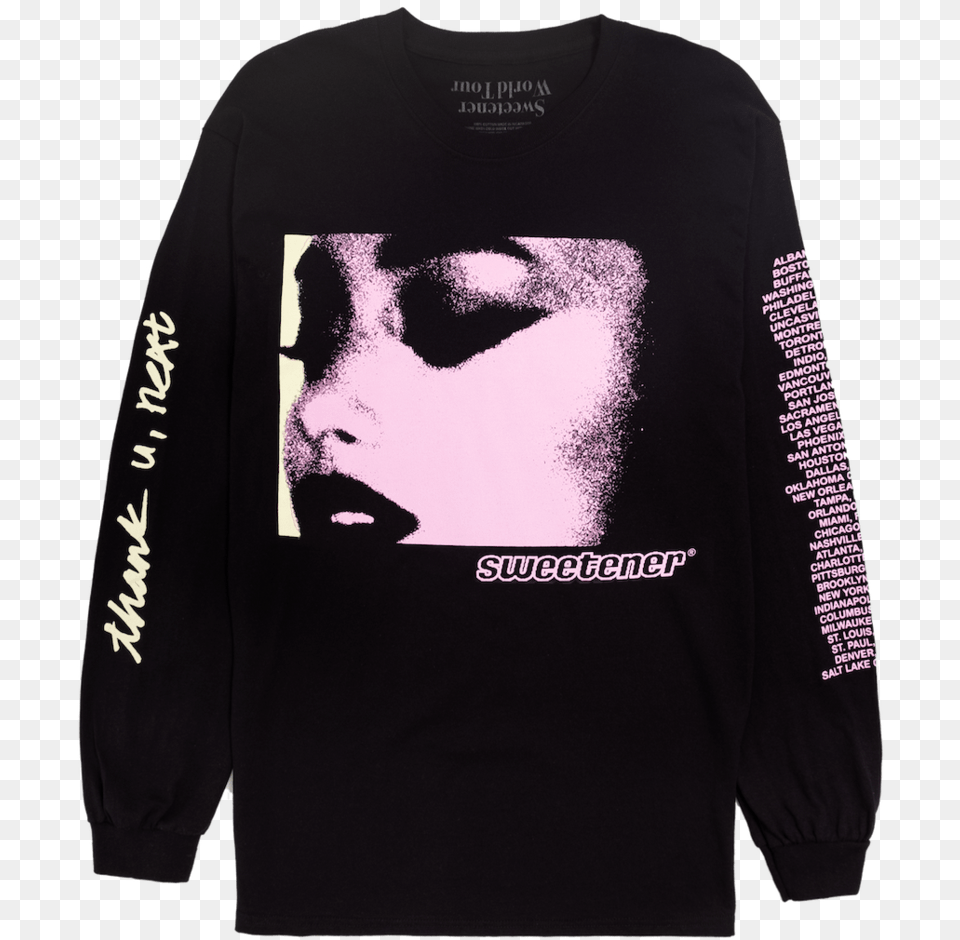 Ariana Grande Sweetener Tour Merch, Clothing, Sleeve, Long Sleeve, Adult Png Image