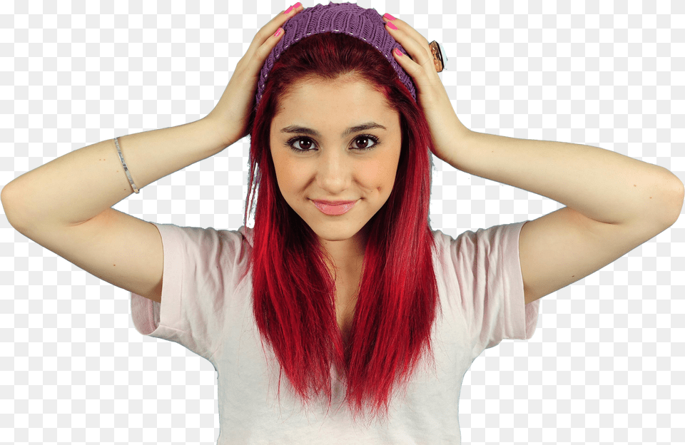 Ariana Grandes Red Hair, Person, Female, Girl, Teen Free Png