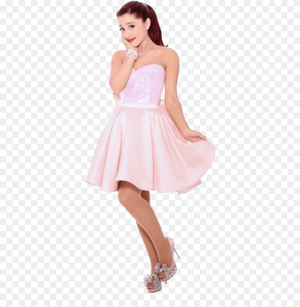 Ariana Wearing Heels Ariana Grande In White Background, Formal Wear, Clothing, Dress, Evening Dress Png Image