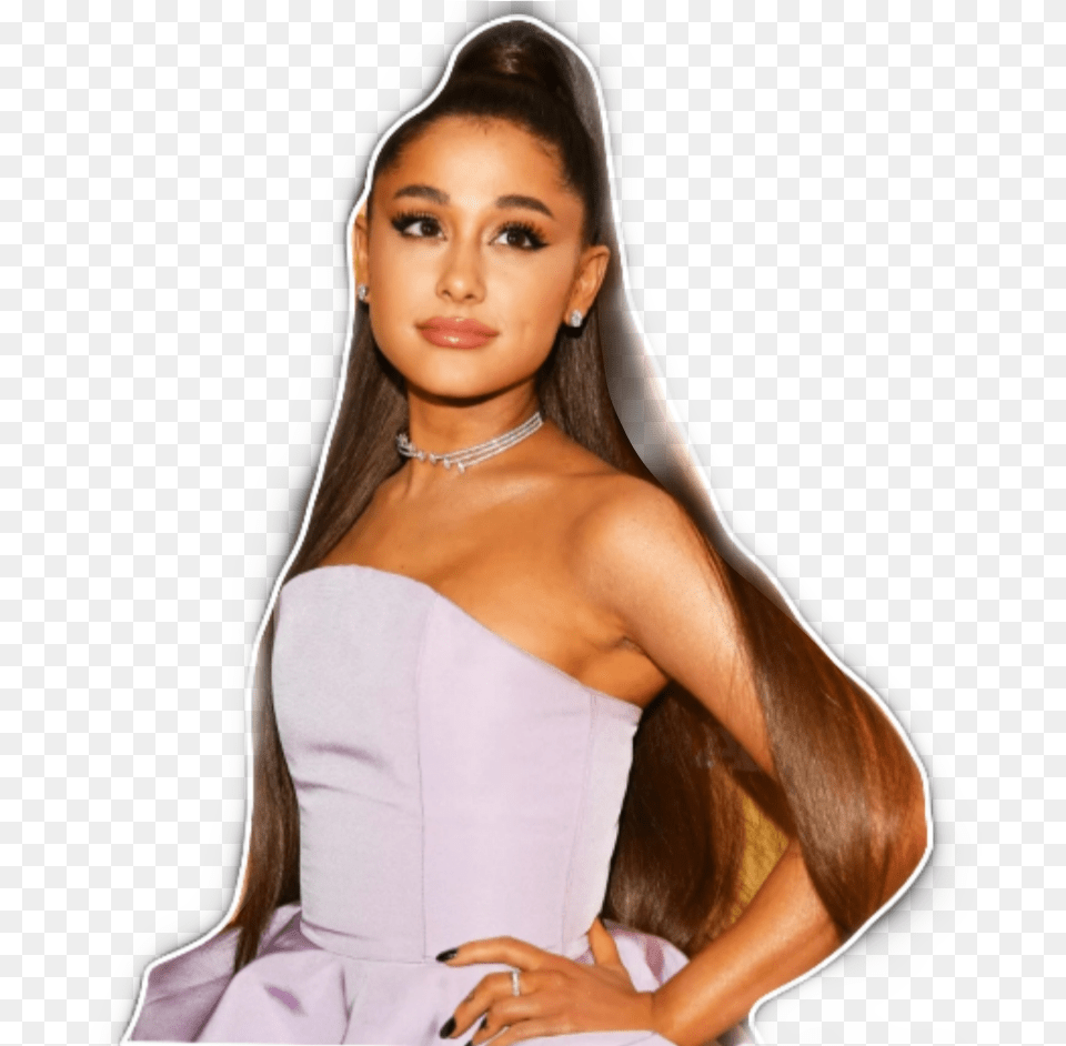 Arianagrande Ariana Grande Cute Purple Aesthetic Brownh Sailor Moon Hair Style, Clothing, Dress, Formal Wear, Adult Png Image