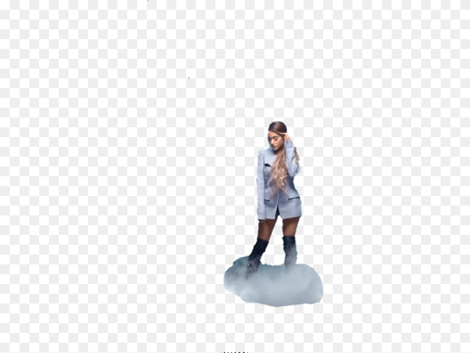 Arianagrande Breathin Ari Blue Clouds Remixit Overl Ariana Grande Breathin, Clothing, Coat, Sleeve, Long Sleeve Free Transparent Png