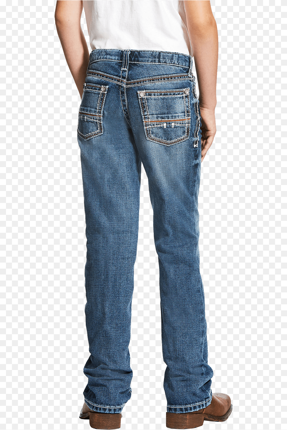 Ariat Boy S B4 Coltrane Boot Cut Jean Ariat Jeans On Cowboys, Clothing, Pants, Footwear, Shoe Png