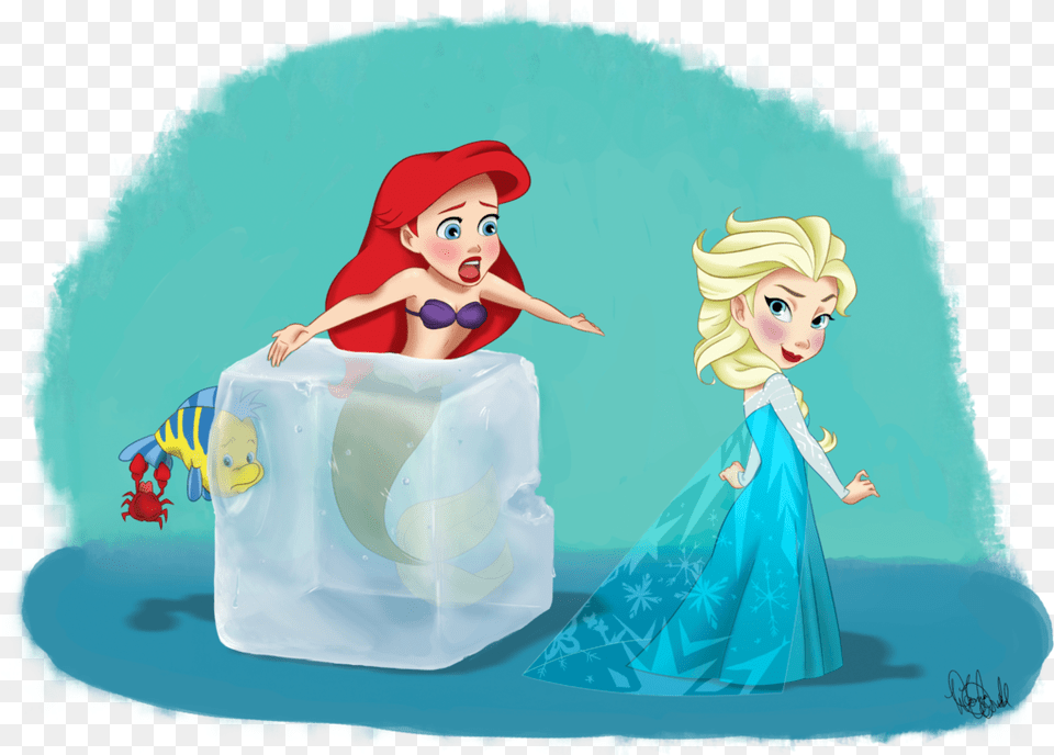 Ariel And Elsa Fairly Odd Parents Pokemon, Baby, Person, Face, Head Free Png