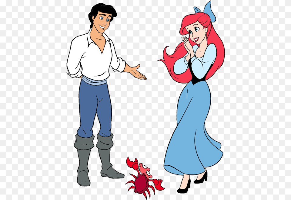 Ariel And Eric Clip Art 2 Disney Clip Art Galore Little Ariel And Eric, Adult, Publication, Book, Person Free Png