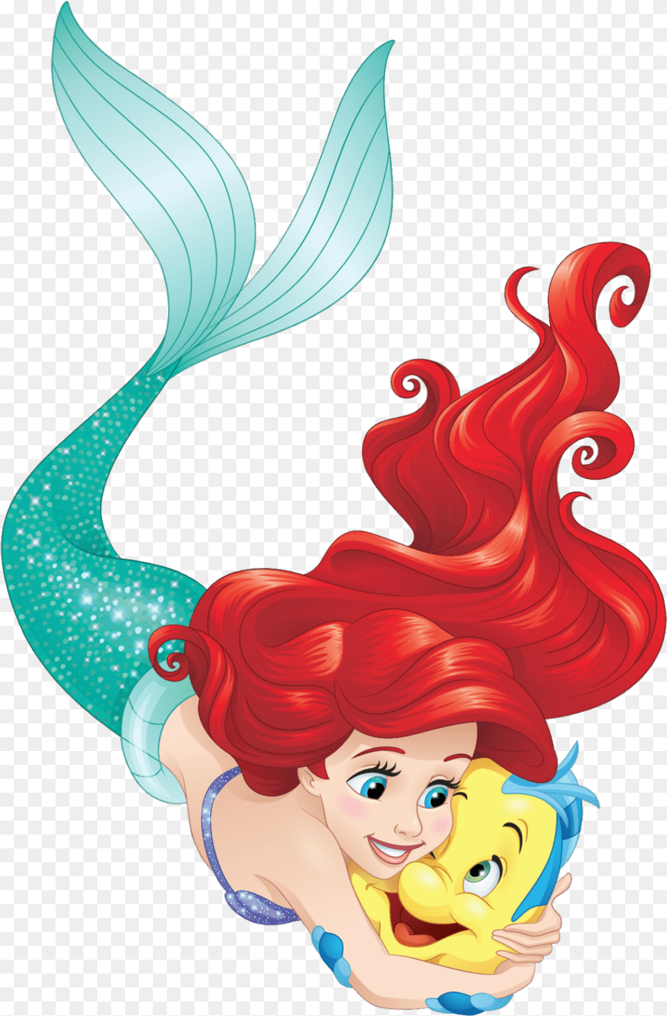 Ariel And Flounder, Art, Graphics, Person, Head Png