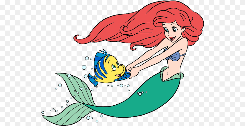 Ariel And Flounder Clip Art, Adult, Person, Woman, Female Free Transparent Png