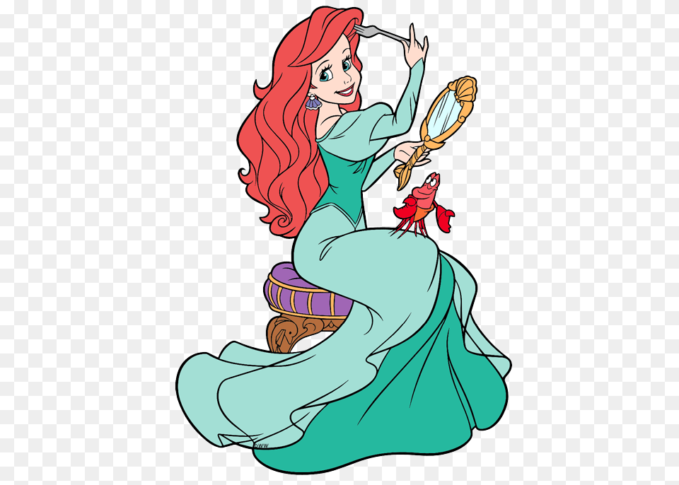 Ariel And Friends Clip Art Disney Clip Art Galore, Book, Comics, Publication, Baby Png Image