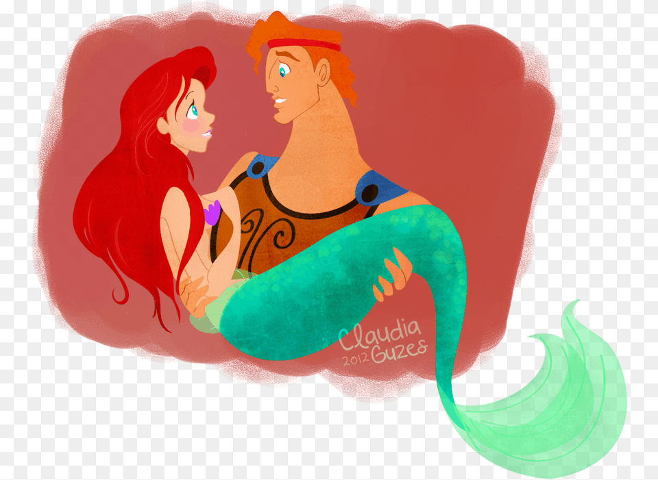 Ariel And Hercules, Adult, Art, Female, Graphics Free Png Download