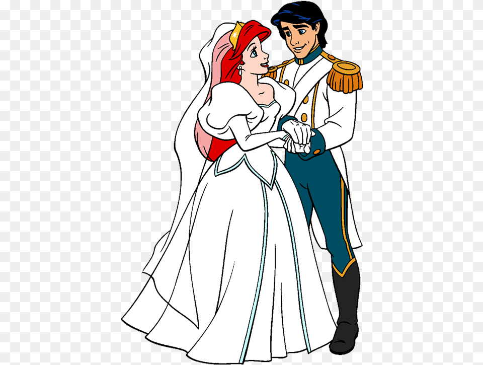 Ariel And Prince Ericquots Wedding Ariel Little Mermaid Wedding, Adult, Publication, Person, Female Free Png