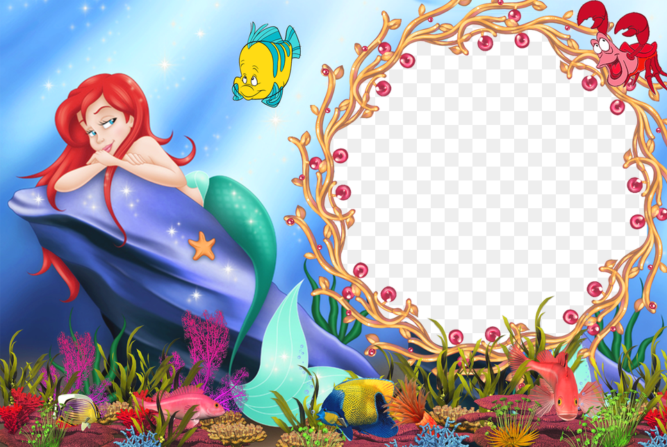 Ariel Clipart Frame Disney Princess Frames Transparent, Adult, Person, Woman, Female Png