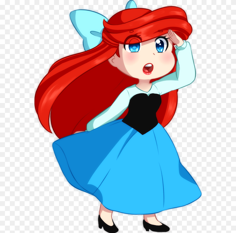 Ariel Disney Princess Chibi, Publication, Book, Comics, Person Free Png Download