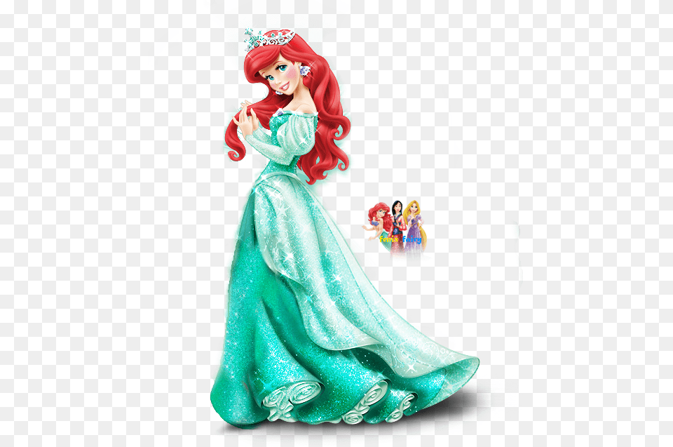 Ariel Disney Princess Doll, Figurine, Clothing, Dress, Wedding Png Image
