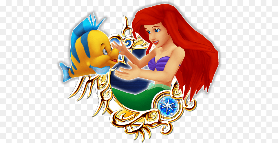 Ariel Flounder Anime Sora Kingdom Hearts, Adult, Female, Person, Woman Free Png