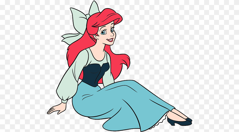 Ariel In Blue Dress Ariel Little Mermaid Human, Book, Publication, Comics, Adult Png