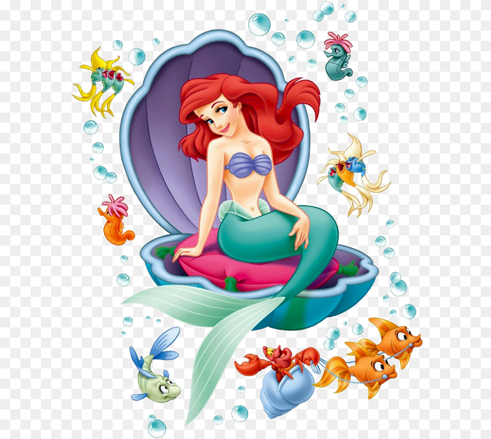 Ariel Little Mermaid Clipart Little Mermaid Ariel Clip Art, Book, Comics, Publication, Graphics Free Png