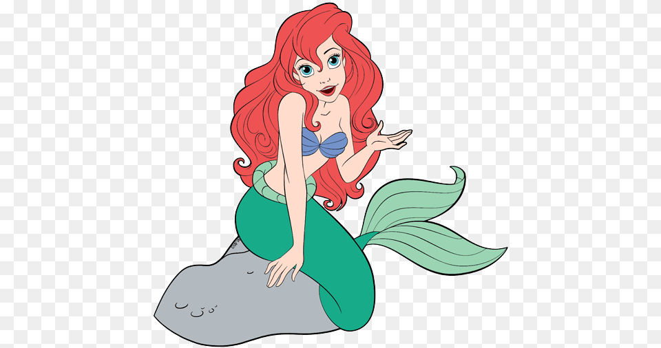 Ariel On A Rock Ariel Sitting On The Rock, Book, Comics, Publication, Baby Free Png