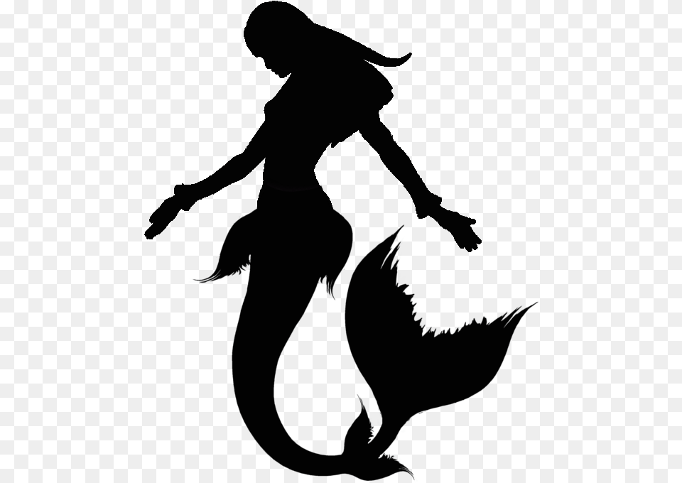 Ariel Silhouette Mermaid Drawing Clip Art Silhouette Mermaid Clipart, Dancing, Leisure Activities, Person Free Png Download