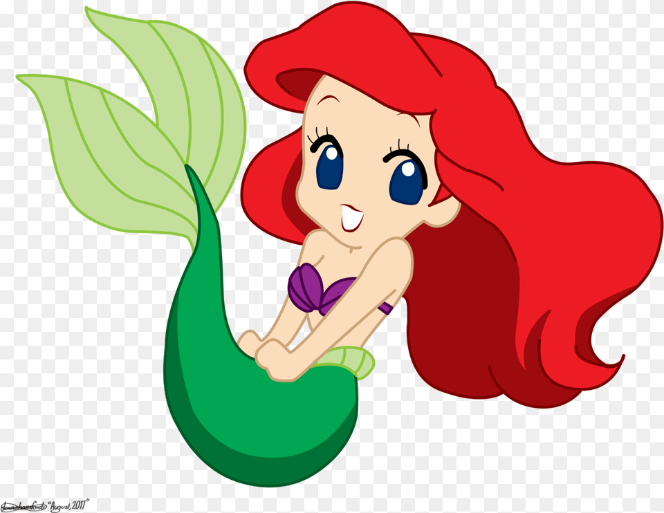 Ariel The Clipart At Disney Princess Ariel Chibi, Baby, Cartoon, Person, Face Free Png Download