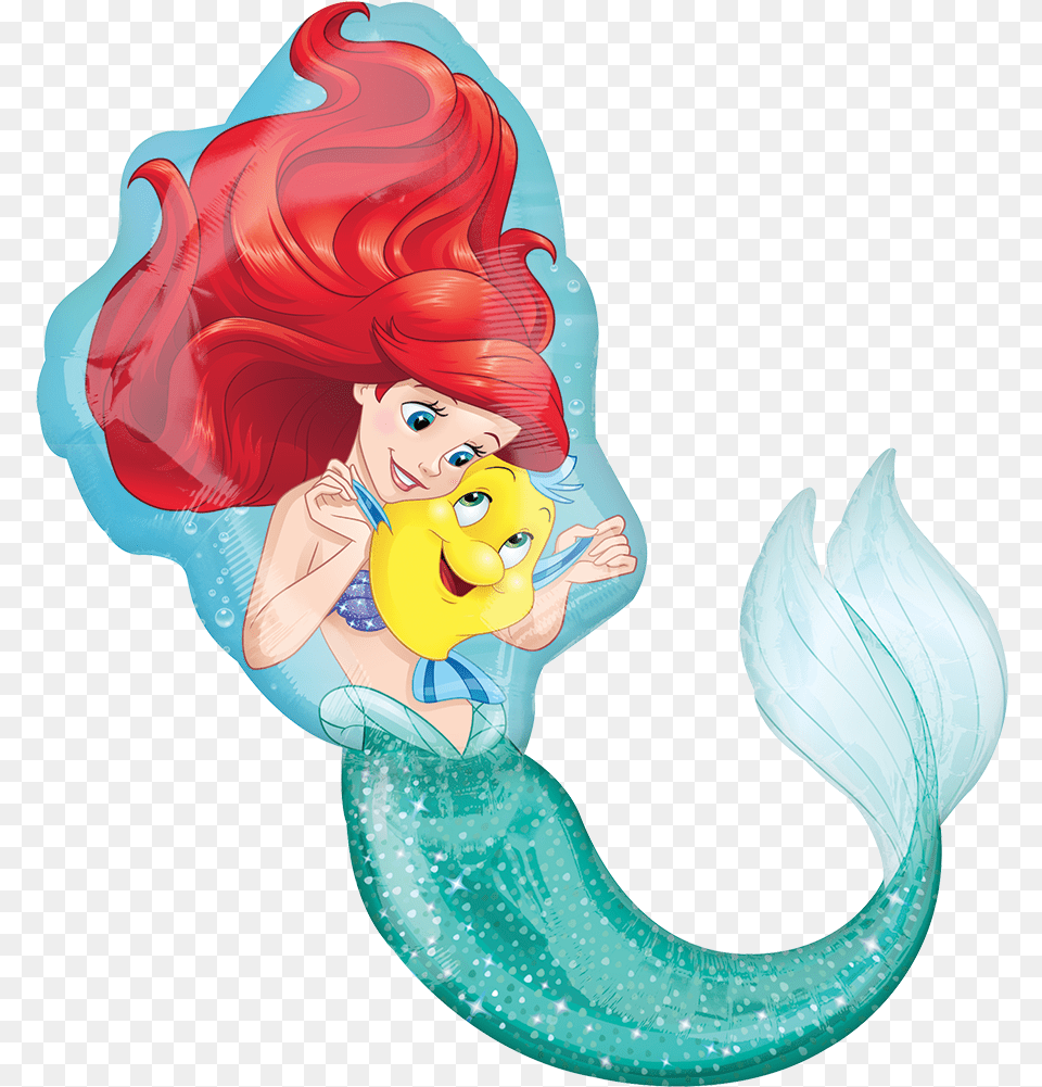 Ariel The Little Mermaid And Flounder, Face, Head, Person, Baby Free Png