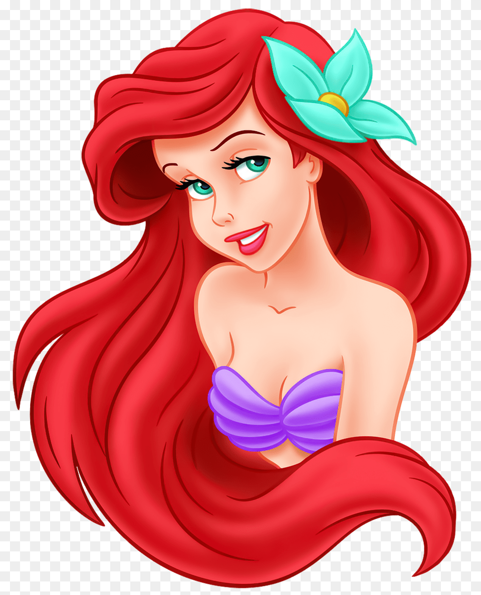 Ariel The Little Mermaid Cartoon Transparent Gallery, Baby, Person, Book, Comics Png Image