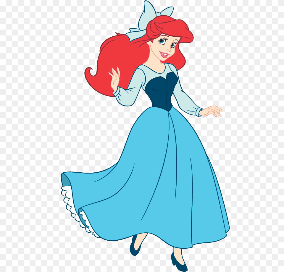 Ariel Vector Rock Silhouette Little Mermaid Ariel Blue Dress, Adult, Person, Female, Woman Png