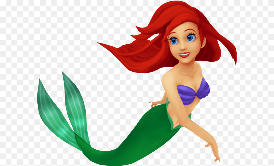 Ariel Vector White Background U0026 Clipart Little Mermaid Kingdom Hearts Ariel, Elf, Adult, Female, Person Free Png