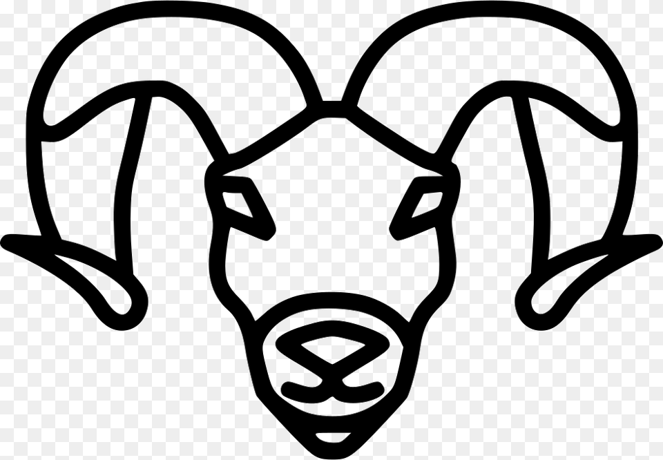 Aries Horoscopo De Aries Para Fevereiro 2020, Stencil, Livestock, Animal, Goat Free Png Download