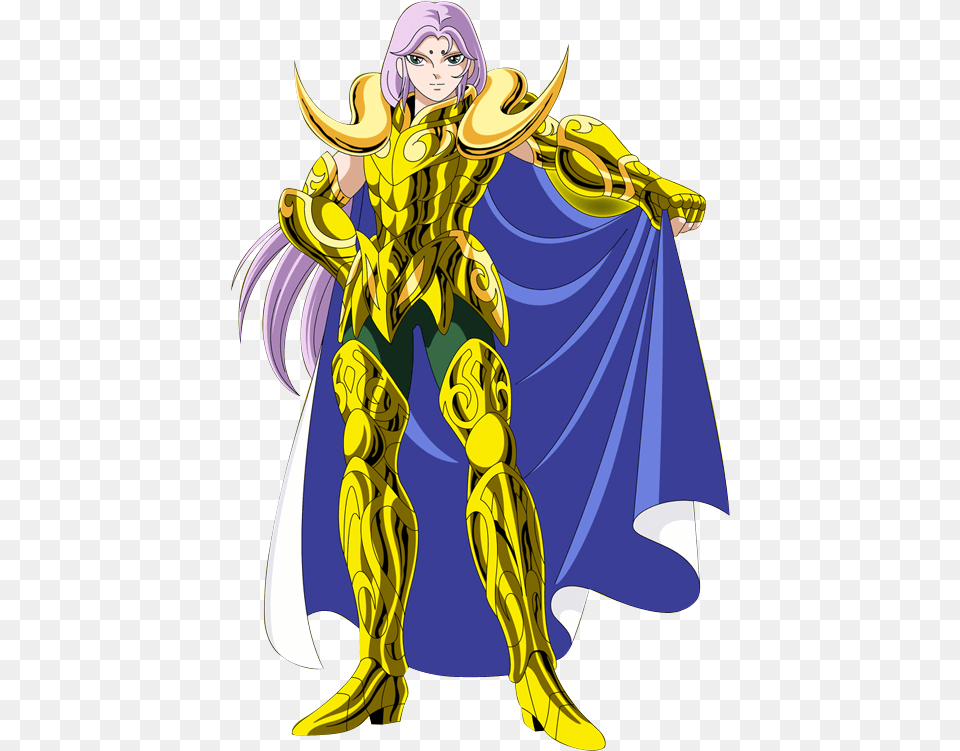 Aries Muu23 Caballero Dorado De Aries, Book, Cape, Clothing, Comics Png