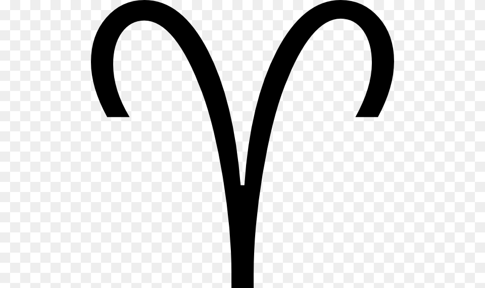 Aries Symbol, Gray Png