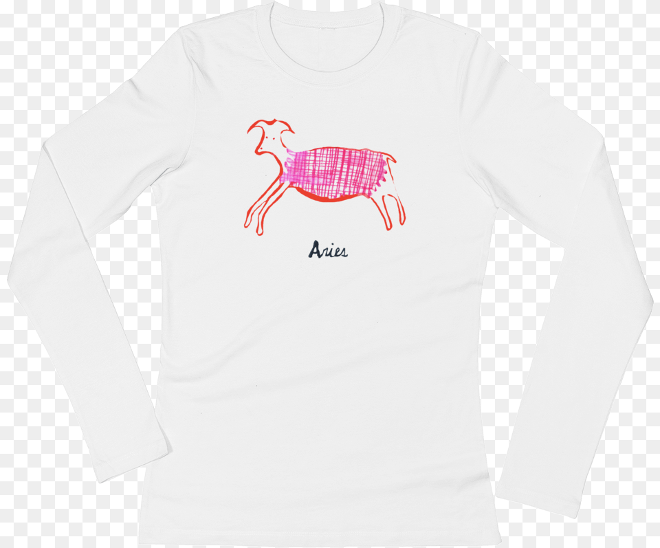 Aries Tshirt Printfile Front Mockup Flat Front White, Clothing, Long Sleeve, Sleeve, T-shirt Free Png Download
