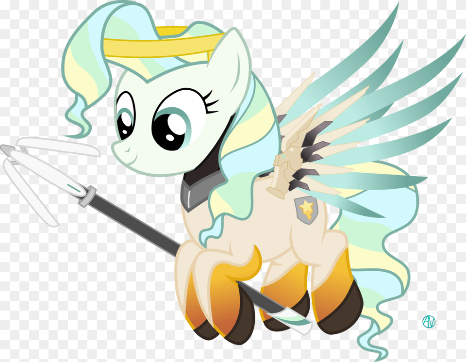 Arifproject Crossover Flying Mercy Overwatch Pony Mercy My Little Pony, Animal, Fish, Sea Life, Shark Png Image