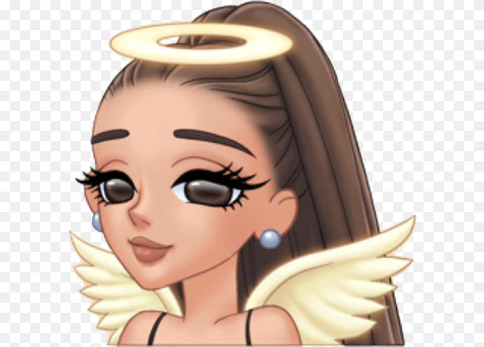 Arimoji Angel Halo Glow Wings Angelwings Heaven Cute Ariana Grande No Tears Left To Cry, Adult, Female, Person, Woman Png