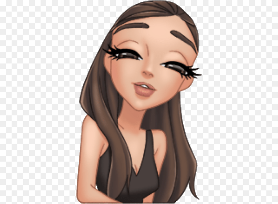 Arimoji Arimemes Jimmyfallonshow Funny Squint Meme Ariana Grande Arimoji, Adult, Woman, Person, Head Free Transparent Png