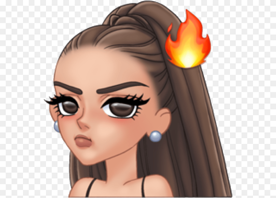 Arimoji Mad Angry Fire Fireemoji Upset Blue Emoji With Brown Hair, Adult, Female, Person, Woman Free Png Download