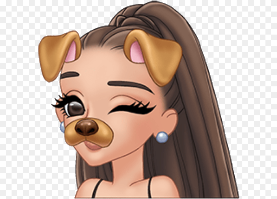 Arimoji Snapchatfilter Snapchat Filter Dogfilter Snapch Emoji Ariana Grande, Adult, Female, Person, Woman Free Png Download