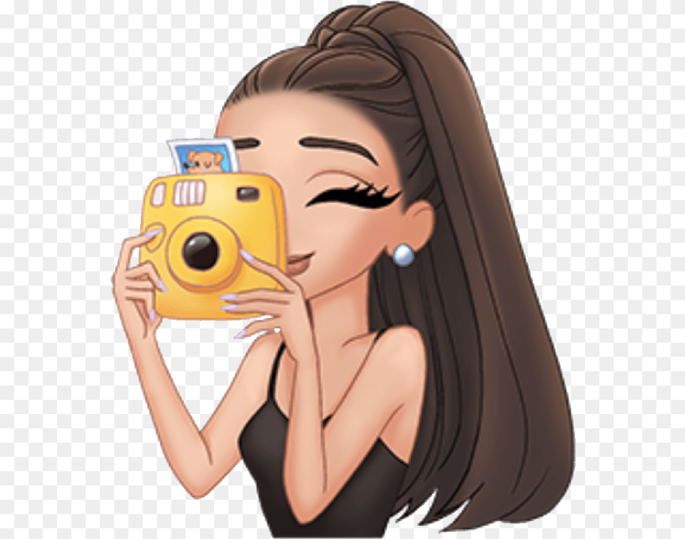 Arimoji Yellow Aestheticyellow Picture Ariana Grande Emojis, Photography, Adult, Person, Woman Free Png