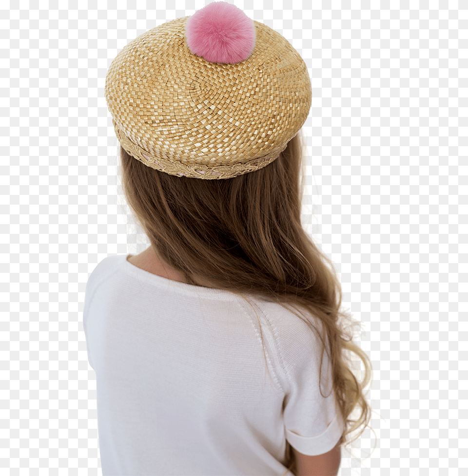 Aristocrat Kids Magic Pompom Straw Sailor Hat Knit Cap, Clothing, Sun Hat, Adult, Female Png Image