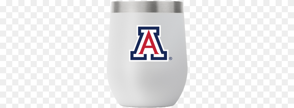 Arizona 12 Oz Stemless Light Gray Tumbler University Of Arizona, Glass, Emblem, Symbol, Mailbox Free Png Download