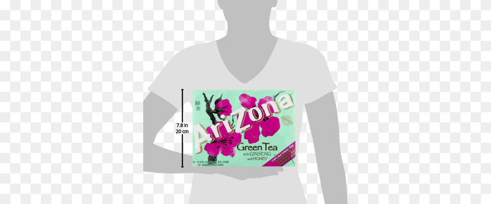 Arizona Green Tea With Ginseng And Honey Arizona Green Tea 115ounce Pack Of, Clothing, T-shirt, Flower, Plant Free Png Download