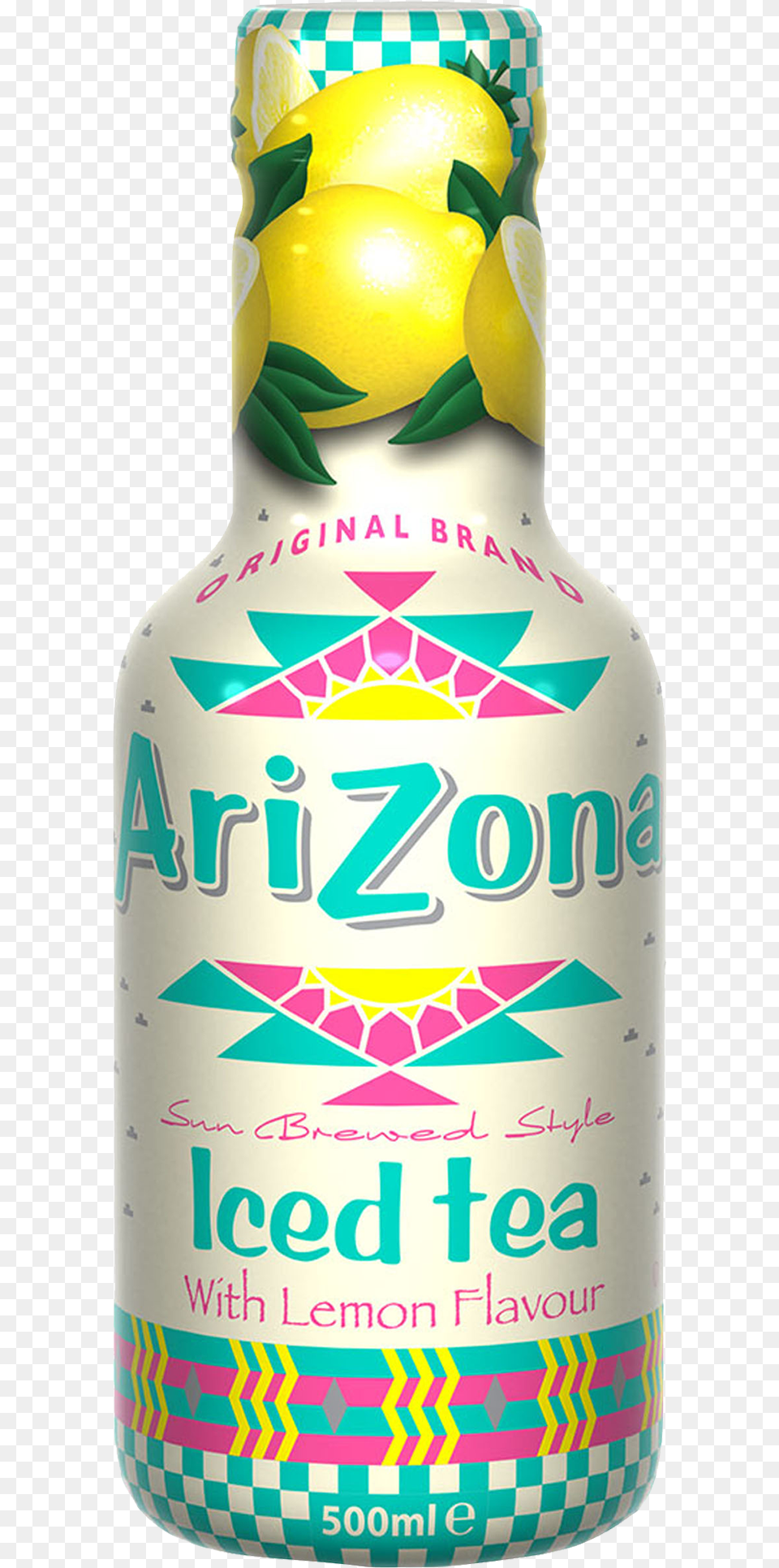 Arizona Iced Tea Lemon 500ml Arizona Lemon, Alcohol, Beverage, Liquor, Gin Png