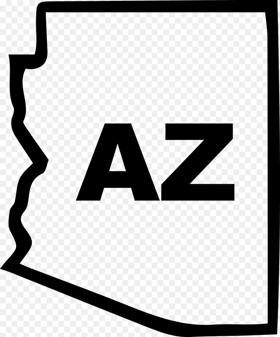 Arizona Outline Clipart, Gray Free Transparent Png