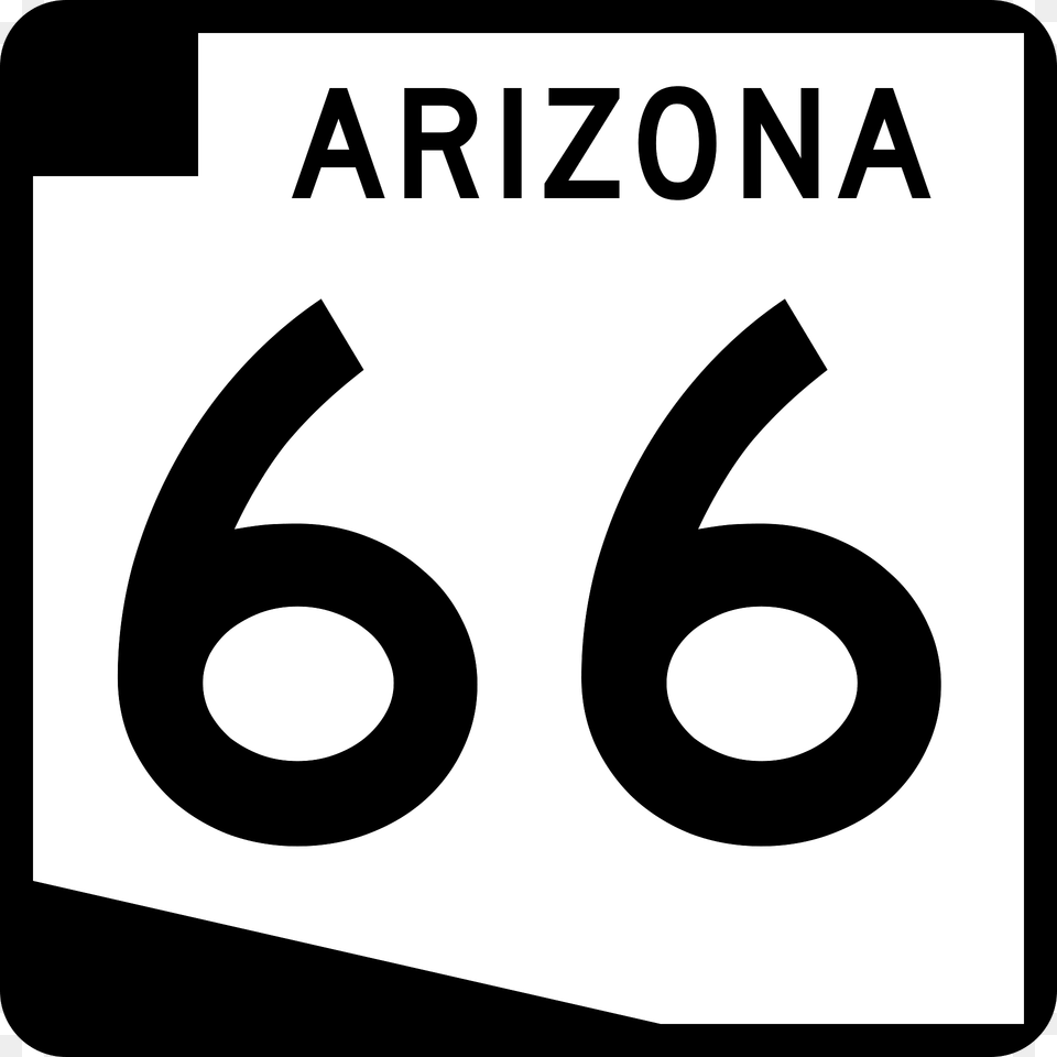 Arizona Route 66 Sign Clipart, Symbol, Number, Text, Smoke Pipe Free Png Download