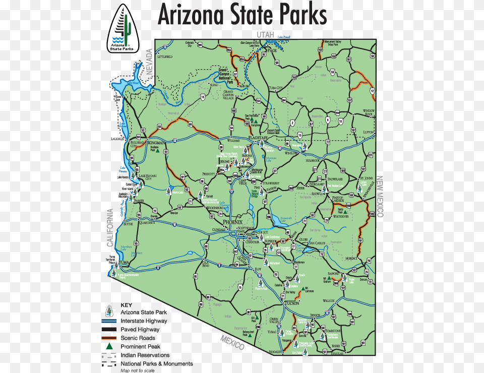 Arizona State Parks Color Locator Map Clontarf Beach State High School, Chart, Plot, Atlas, Diagram Png Image